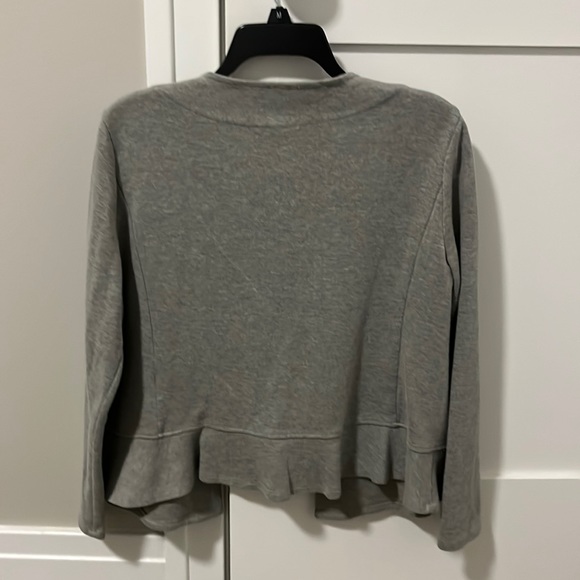 Grey Cotton Sweatshirt Jacket - Picture 4 of 4